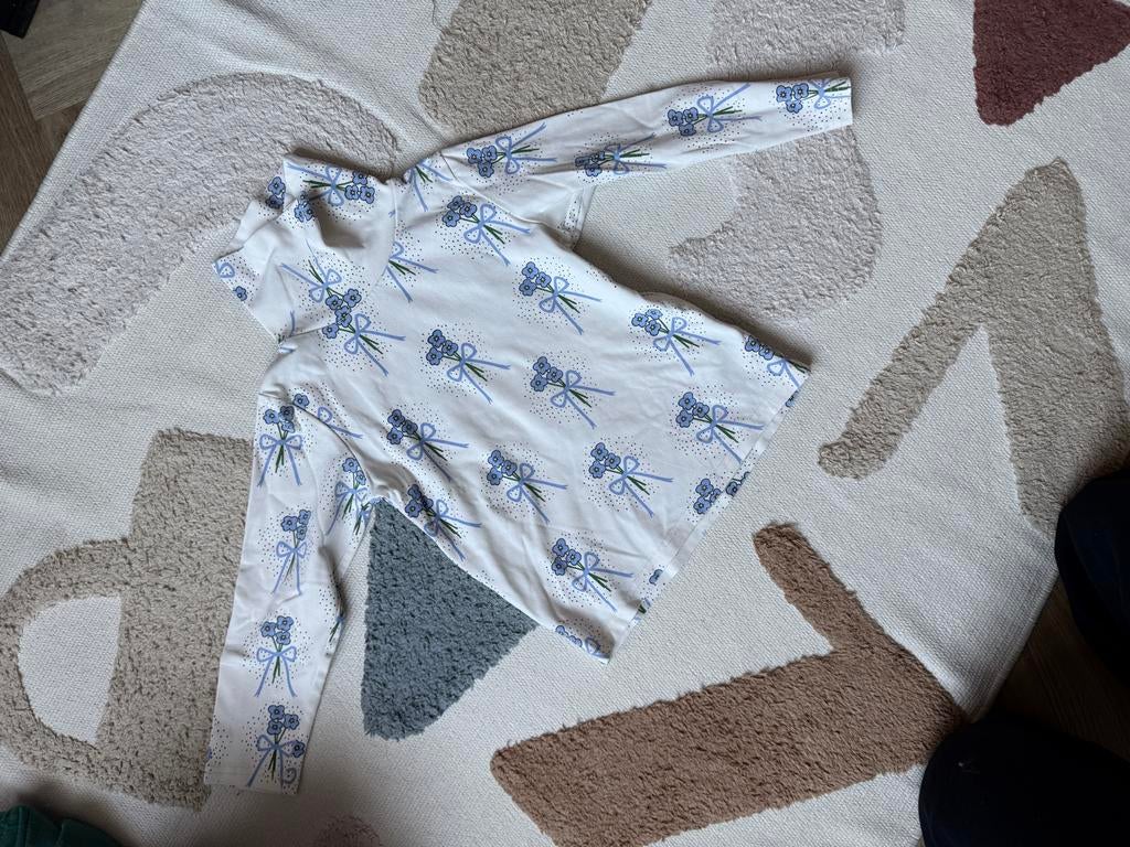 Mini Rodini longsleeve coltrui bloemenprintaat 110-116, Ophalen of Verzenden, Zo goed als nieuw, Meisje, Shirt of Longsleeve