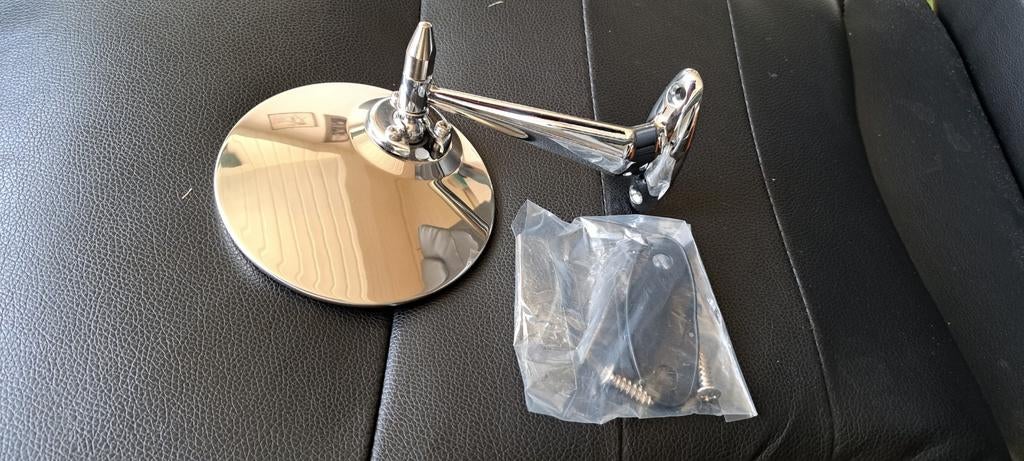 Oldtimer Spiegel Chroom.  Nieuw., Ophalen of Verzenden, Nieuw