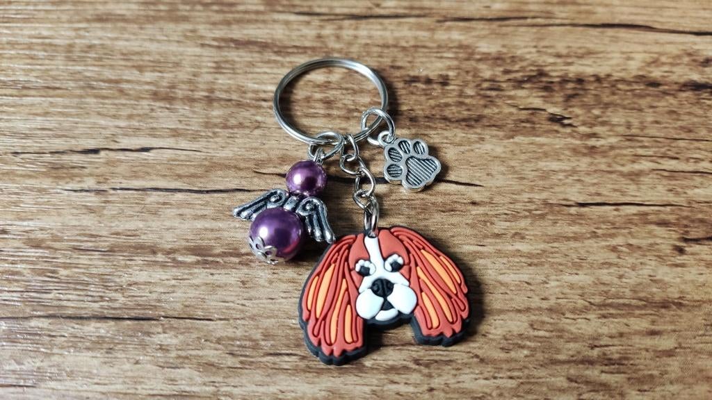 Sleutelhanger Cavalier king charles spaniël beschermengel, Dieren en Toebehoren, Verzenden, Nieuw