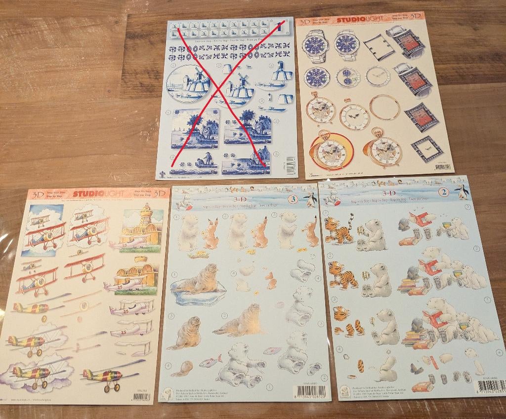 Knipvellen 3 D 10 cent per vel, Ophalen of Verzenden, Nieuw, Overige thema's, Knipvel