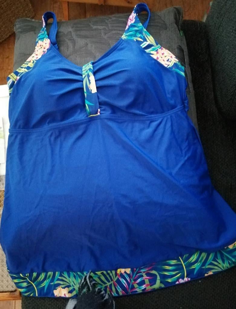 Tankini - Blauw met print, Ophalen, Blauw, Bikini, Onbekend