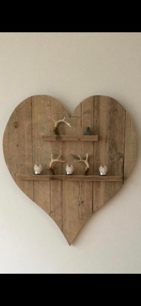 Mooi groot hart van steigerhout 86x97 (BxH), Ophalen