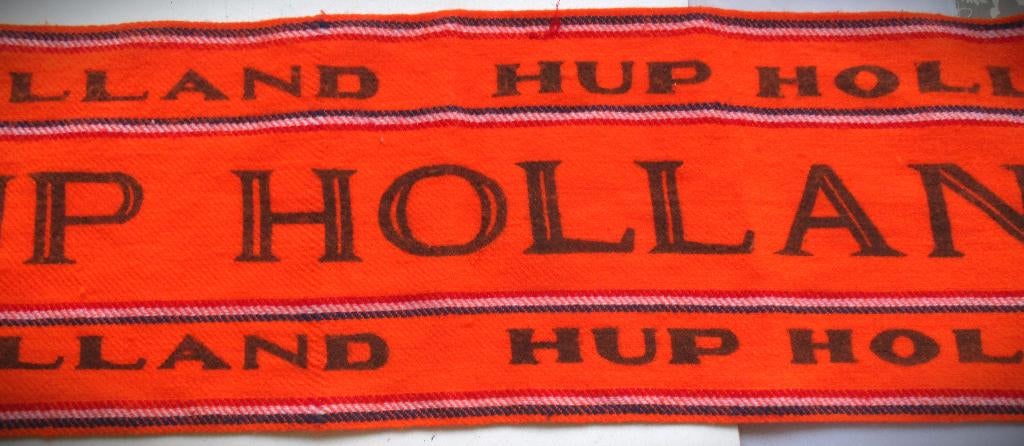Holland Sjaal Hup franje~wol~Sjaaltje Nederland supporter, Verzamelen, Ophalen of Verzenden, Gebruikt, Overige sporten, Vaantje of Sjaal