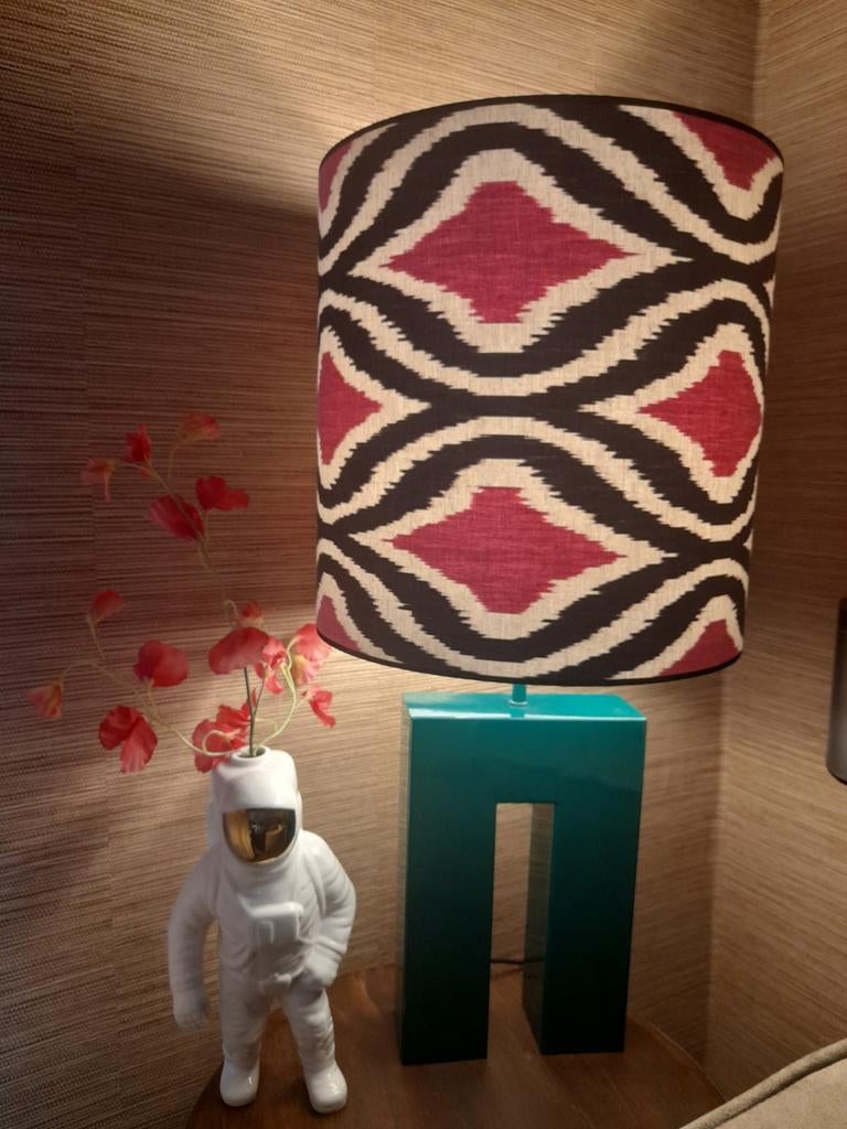 Trendy Tafellamp met Ikat Kap, Ophalen of Verzenden