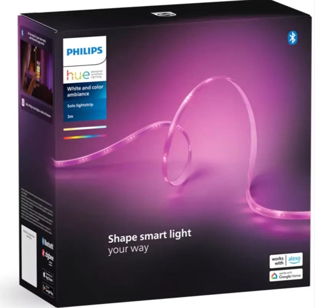 ✅ Philips Hue Ledstrip wit en gekleurd licht - 3m, Ophalen, Led-lamp, Minder dan 30 watt, Nieuw