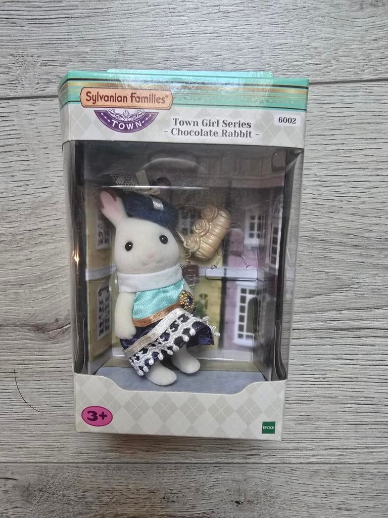 Sylvanian Families Town Girl Chocolade Konijn, Ophalen of Verzenden, Zo goed als nieuw