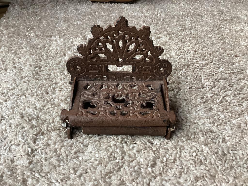 Gietijzeren wc rolhouder 15 x15 x13 cm voor, € 10, Ophalen of Verzenden