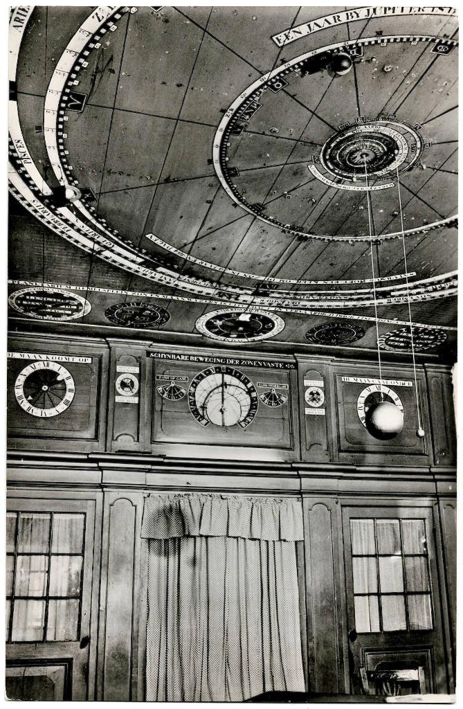 Franeker, interieur planetarium eise eisinga, ongelopen, Ophalen of Verzenden, 1940 tot 1960, Ongelopen, Friesland