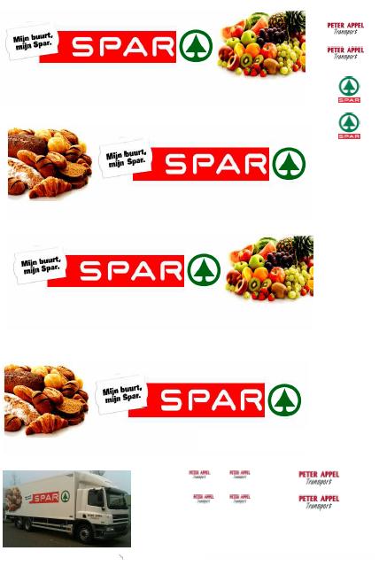 Vrachtauto decal 1:50 Peter Appel / Spar ( Combi ), Verzenden, Nieuw, Bus of Vrachtwagen, Overige merken