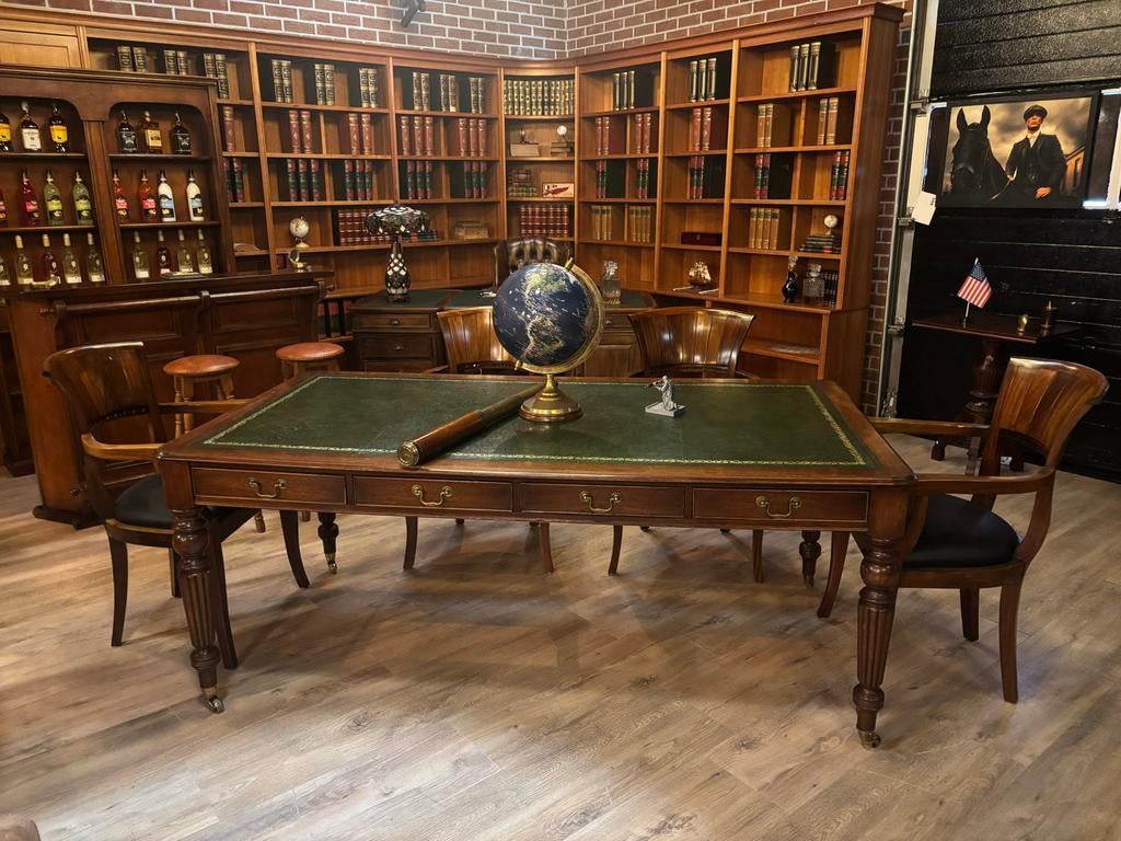 Antieke Engelse Schrijftafel Mahonie, ca. 1880-1900, Ophalen