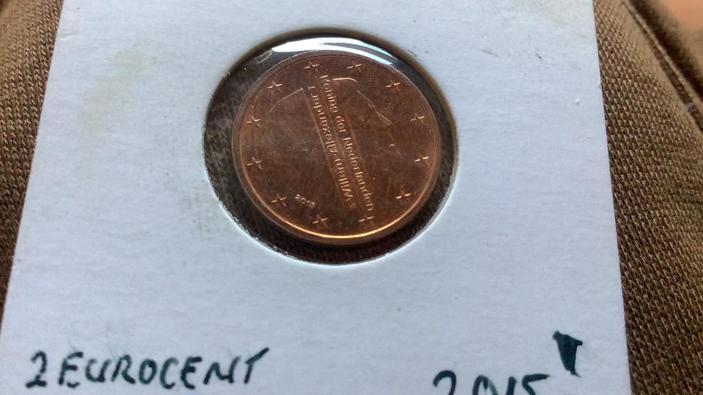Nederland 2eurocent 2015 Willem Alexander, Ophalen of Verzenden, Koningin Beatrix, Euro's, Losse munt
