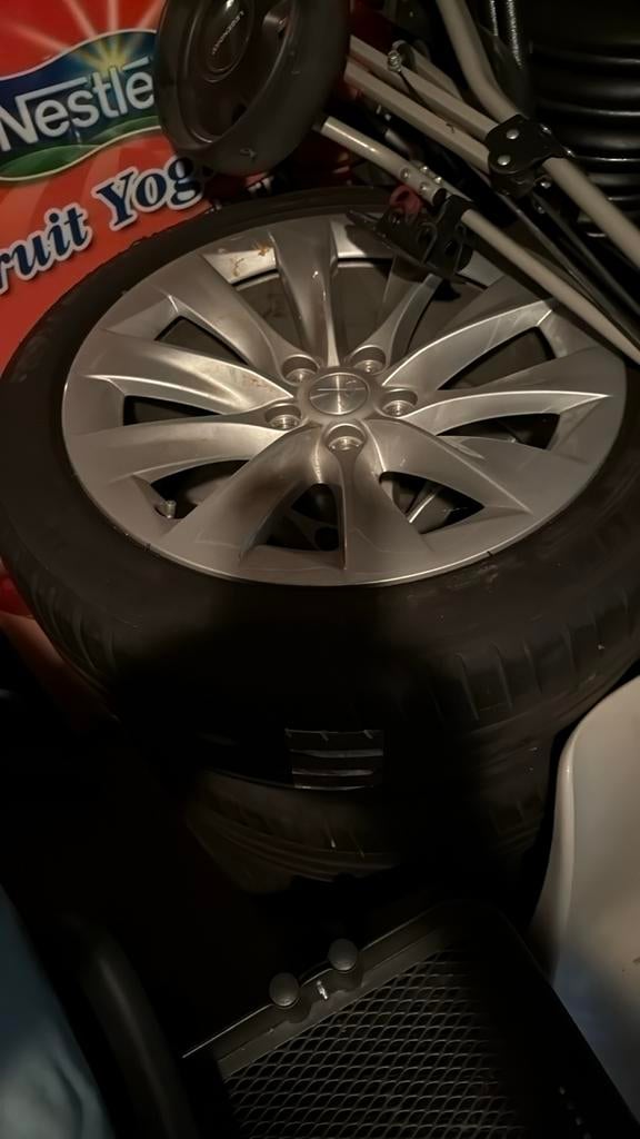 Tesla Model S 2018 4 originele wielen, Ophalen of Verzenden, Zomerbanden, Banden en Velgen