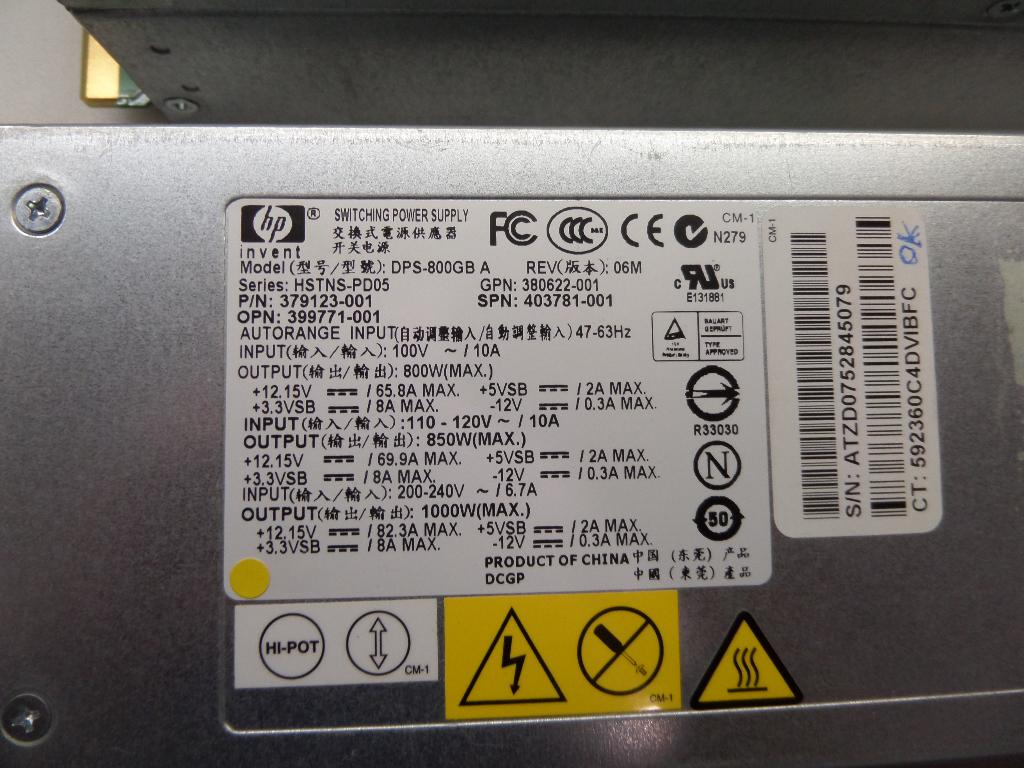 2x HP server voeding - DSP800GB A  (12V 82A), Computers en Software, Interne voedingen, Ophalen of Verzenden, Gebruikt