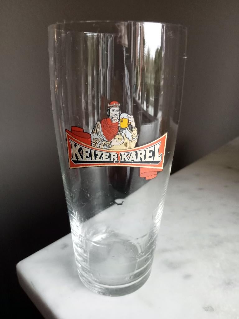 2 vintage Keizer Karel Bierglazen, Verzamelen, Biermerken, Ophalen of Verzenden, Zo goed als nieuw, Glas of Glazen, Overige merken