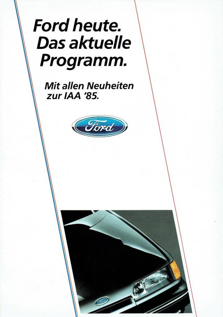 Folder Ford modellen (Duitse uitgave - 1985), Verzenden, Gelezen, Ford