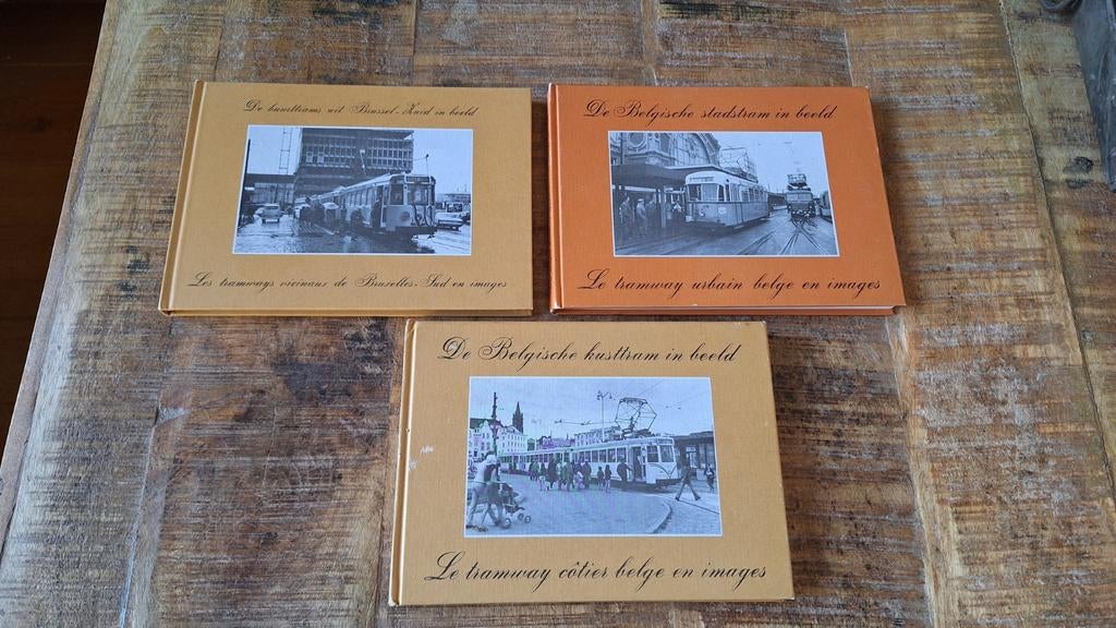 3 boekjes met afb  Belgische Trams,  zie foto's, Verzamelen, Ophalen of Verzenden, Trein, Boek of Tijdschrift
