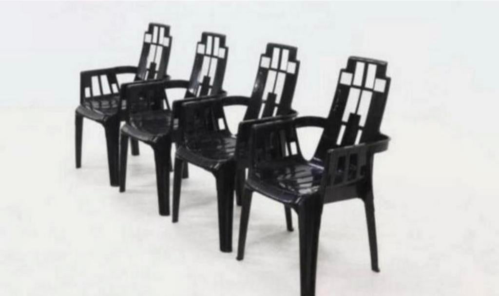 Boston Chair– Henry Massonnet – Memphis stijl-prijs p stuk ., Ophalen, Zo goed als nieuw, Kunststof, Stapelbaar