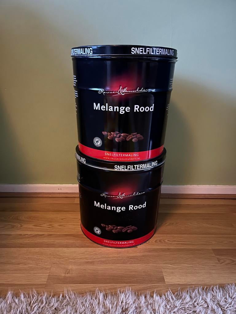 Twee grote koffieblikken, Verzamelen, Ophalen of Verzenden, Gebruikt, Overige