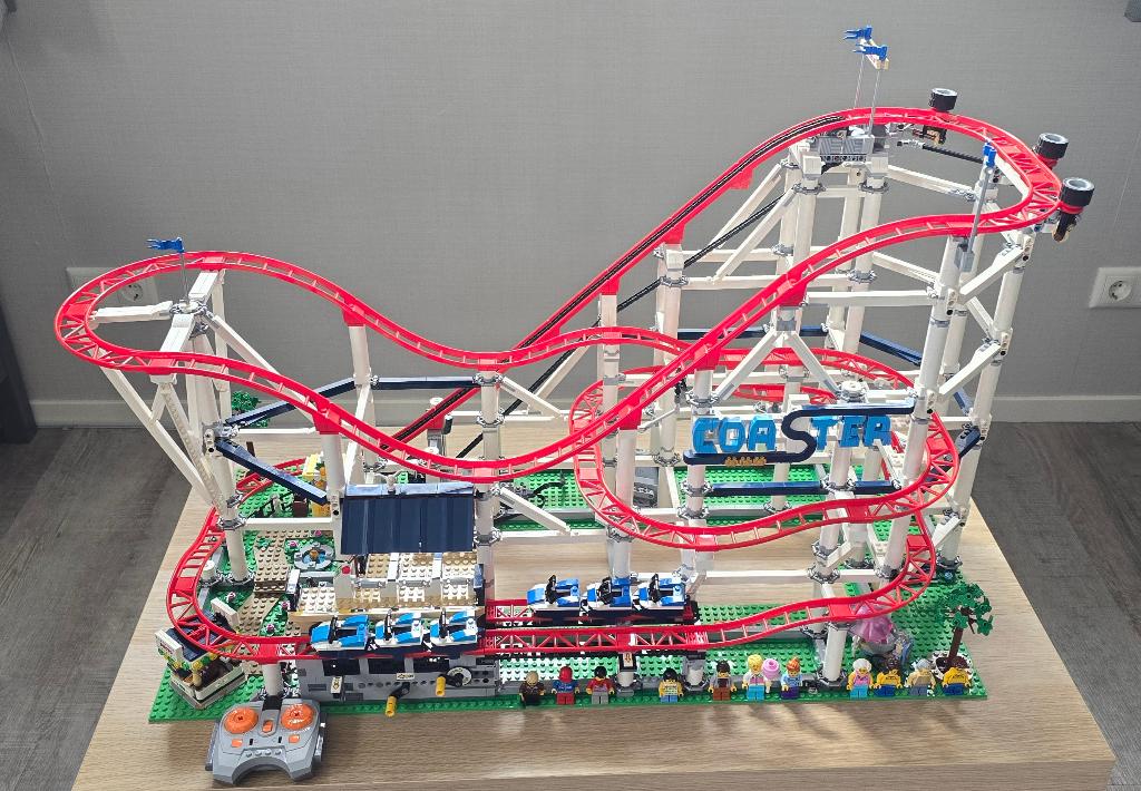 Lego 10261 Achtbaan - inclusief motor, veel speelplezier!, Ophalen of Verzenden, Gebruikt, Complete set, Lego