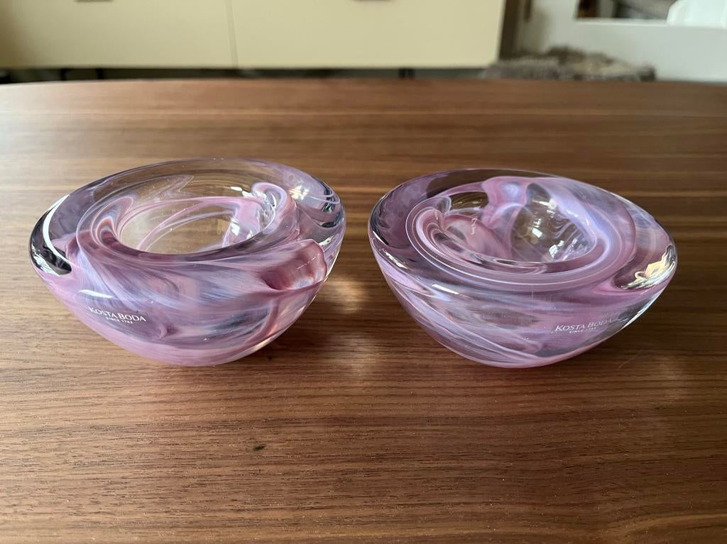 Kosta boda door Anna Ehrner vintage waxinelicht houders, Overige materialen, Overige kleuren, Ophalen of Verzenden, Zo goed als nieuw