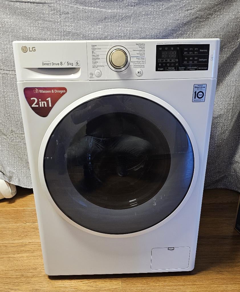 LG Wasmachine en droger in één, Ophalen, Gebruikt, Voorlader, 85 tot 90 cm