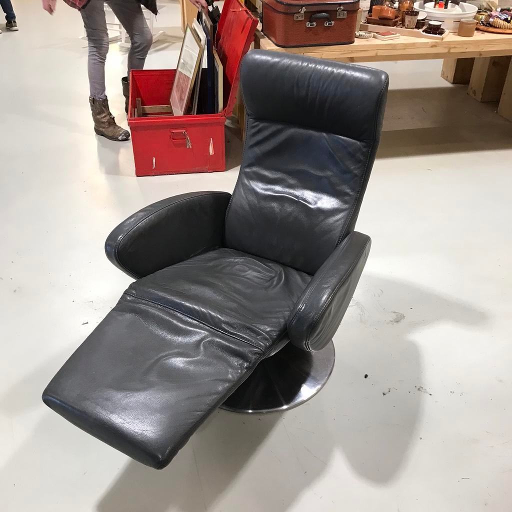 Zeer gave Himolla relaxfauteuil donkergrijs  / zwart, Ophalen, Zo goed als nieuw, U, H