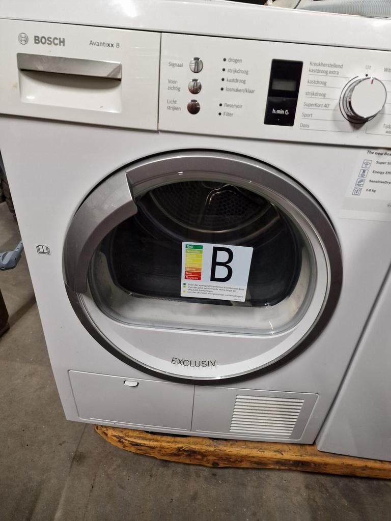 Bosch Avantixx 8 Condensdroger WTE86384NL, Ophalen, Gebruikt, 8 tot 10 kg, Voorlader