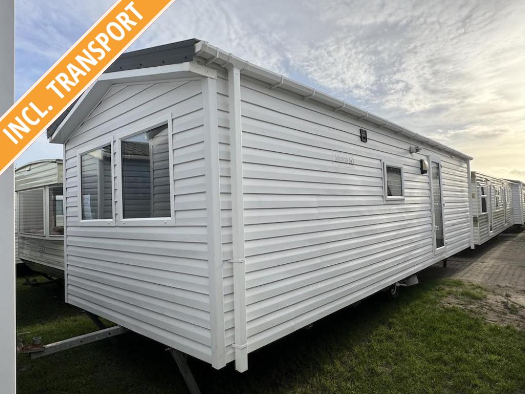 kunststof 9x3m winterhard chalet 2016 met CV gratis gebracht, Caravans en Kamperen, Stacaravans