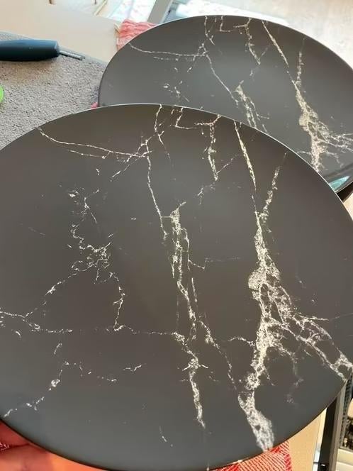 3x Sanodegusto marmer poselein borden warm, Ophalen of Verzenden, Zo goed als nieuw, Bord(en), Overige stijlen