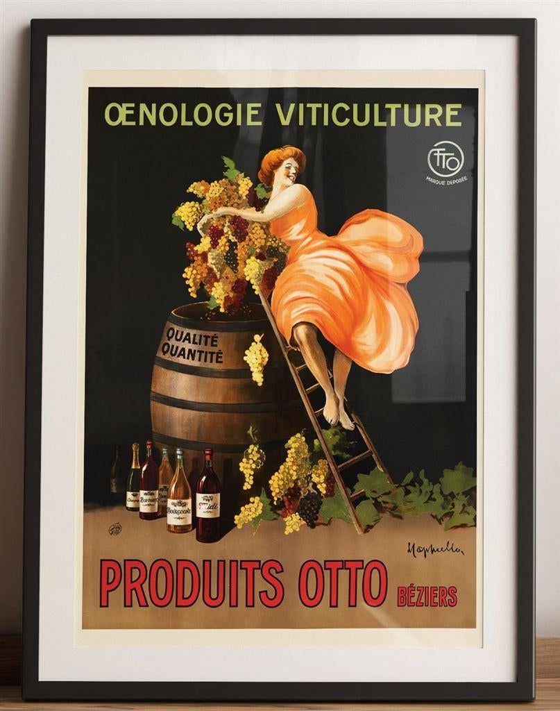 Leonetto Cappiello Grote Kunst Poster Art Deco Wijn, Ophalen of Verzenden, Nieuw, Frankrijk, Champagne