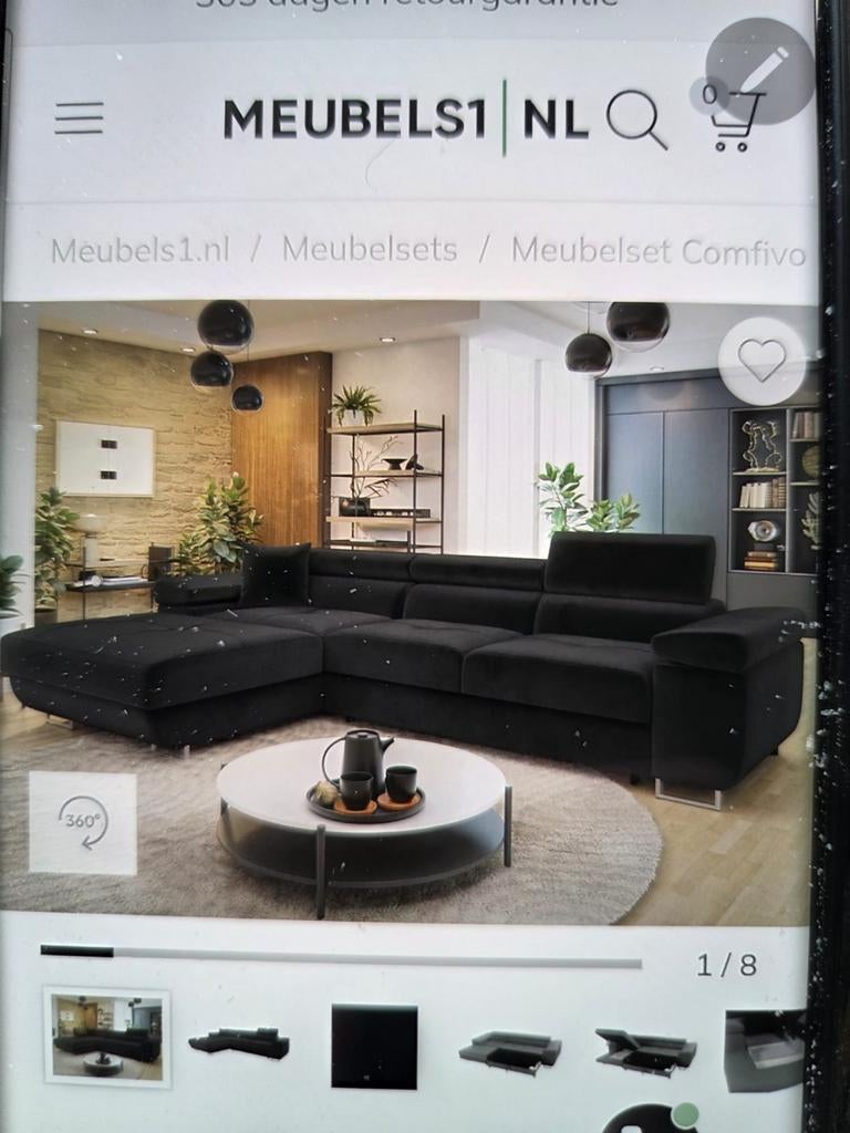 Hoekslaap bank.met opberg., Ophalen, Zwart, Overige maten, Overige maten