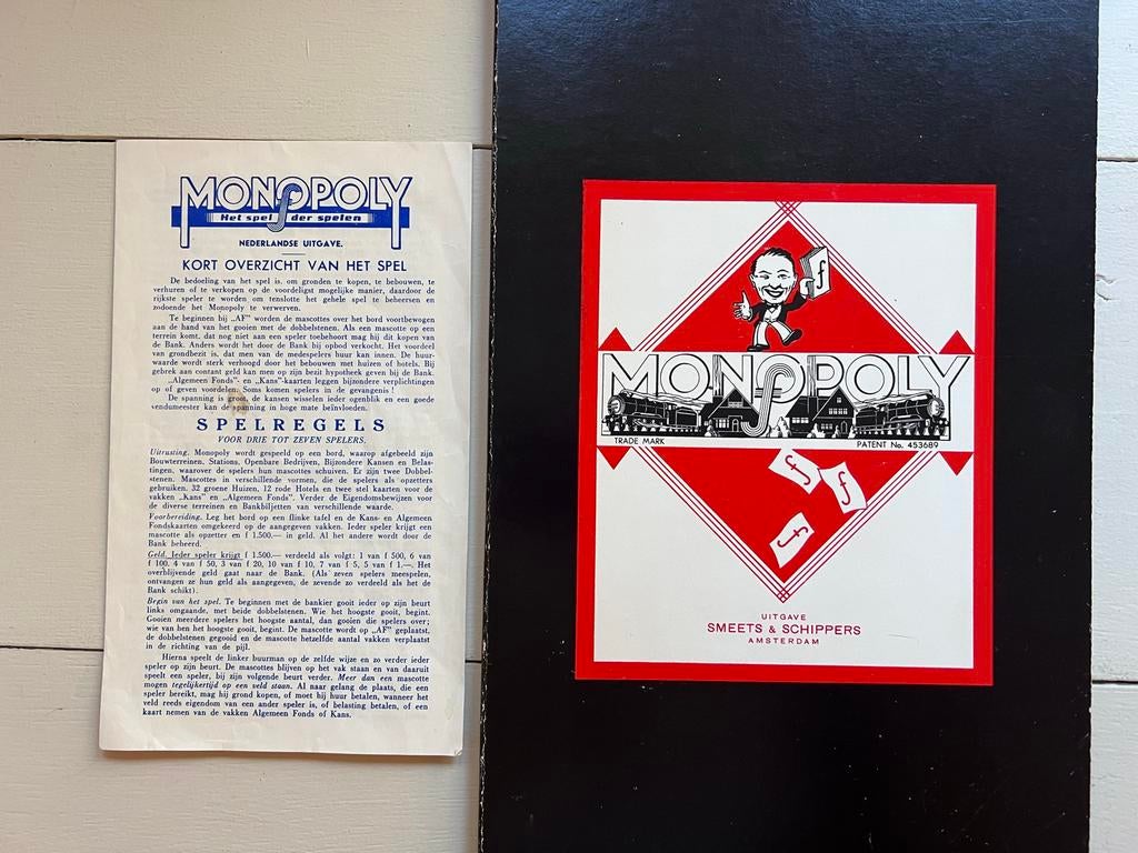 Oud Monopoly De Luxe Smeets & Schippers Amsterdam, Drie of vier spelers, Ophalen of Verzenden, Gebruikt