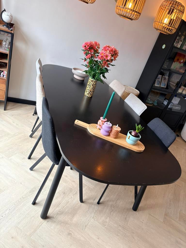 Vedbo eettafel 240x105 zwart, Huis en Inrichting, Tafels | Eettafels, Ophalen, 100 tot 150 cm, 200 cm of meer, Zo goed als nieuw