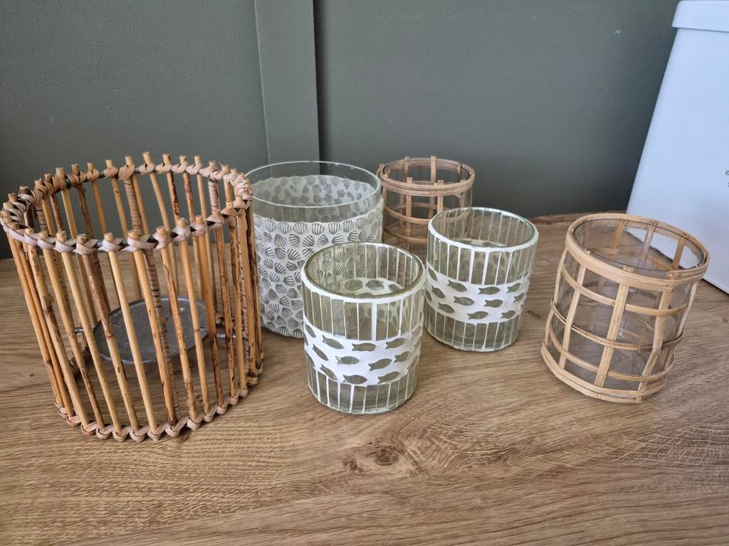 Set windlichten Riviera Maison, Ophalen of Verzenden, Zo goed als nieuw, Overige materialen, Minder dan 25 cm