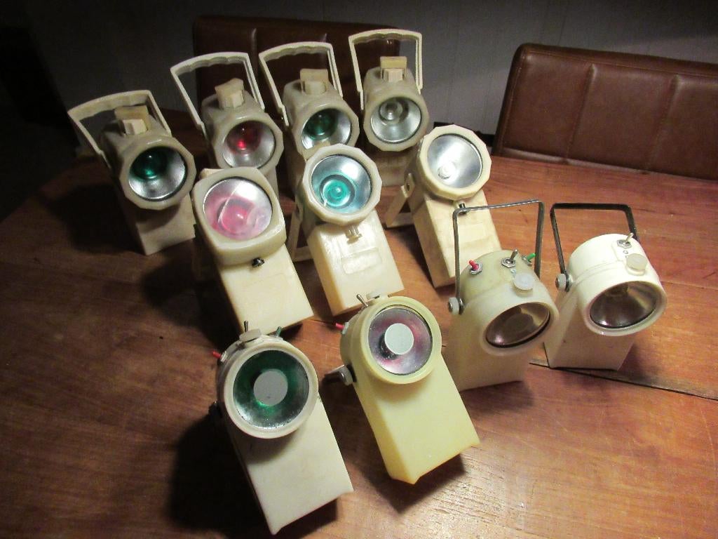 11 antieke Poolse spoorweg seinlamp treinlamp seinlichten, Verzamelen, Ophalen of Verzenden, Gebruikt, Trein, Overige typen