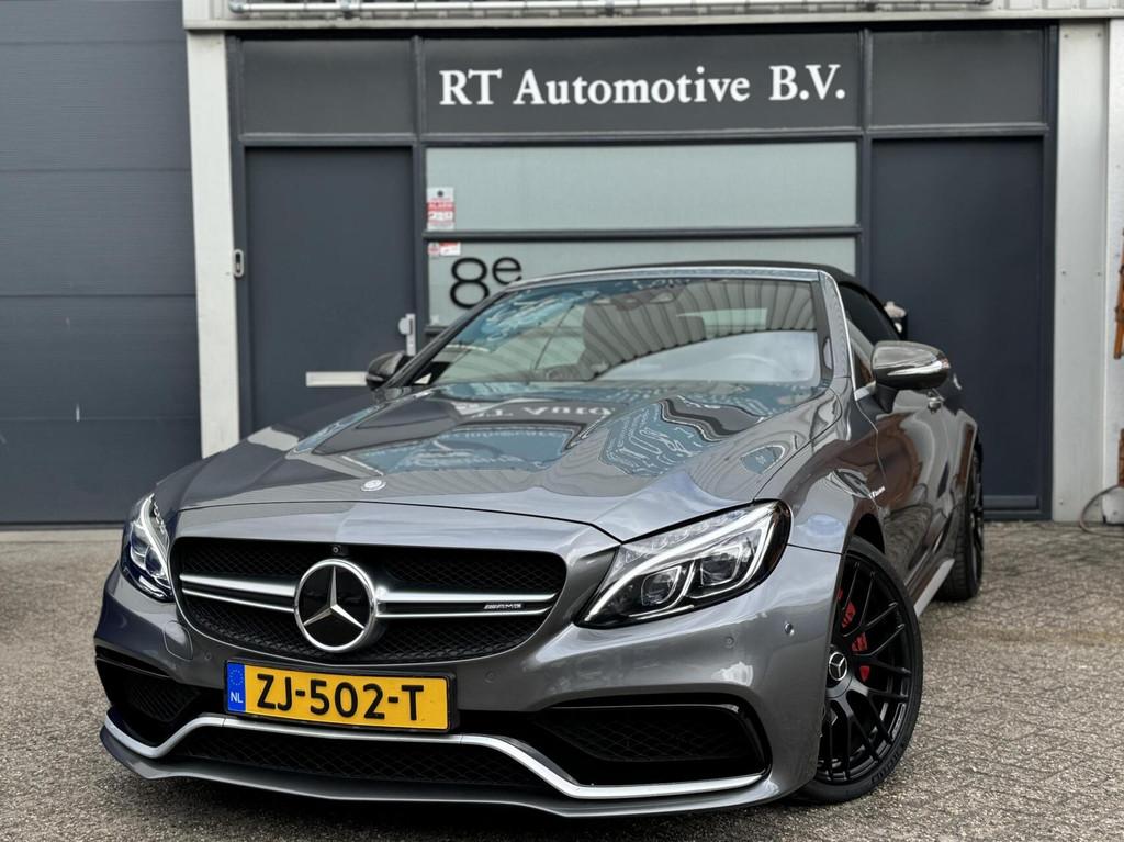 Mercedes C63S AMG Cabrio / Carbon / Burmeister Leer, Auto's, Mercedes-Benz, Automaat, Achterwielaandrijving, Gebruikt, 510 pk
