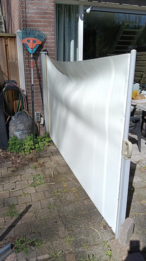 Windscherm ca 1,5 mtr hoog, gratis, Tuin en Terras, Tuinschermen, Ophalen, Gebruikt, Aluminium, 200 cm of meer
