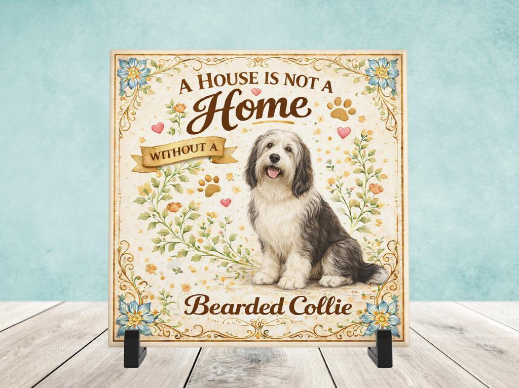 A House is not a Home Without a Bearded Collie - Tegel, Verzenden, Nieuw