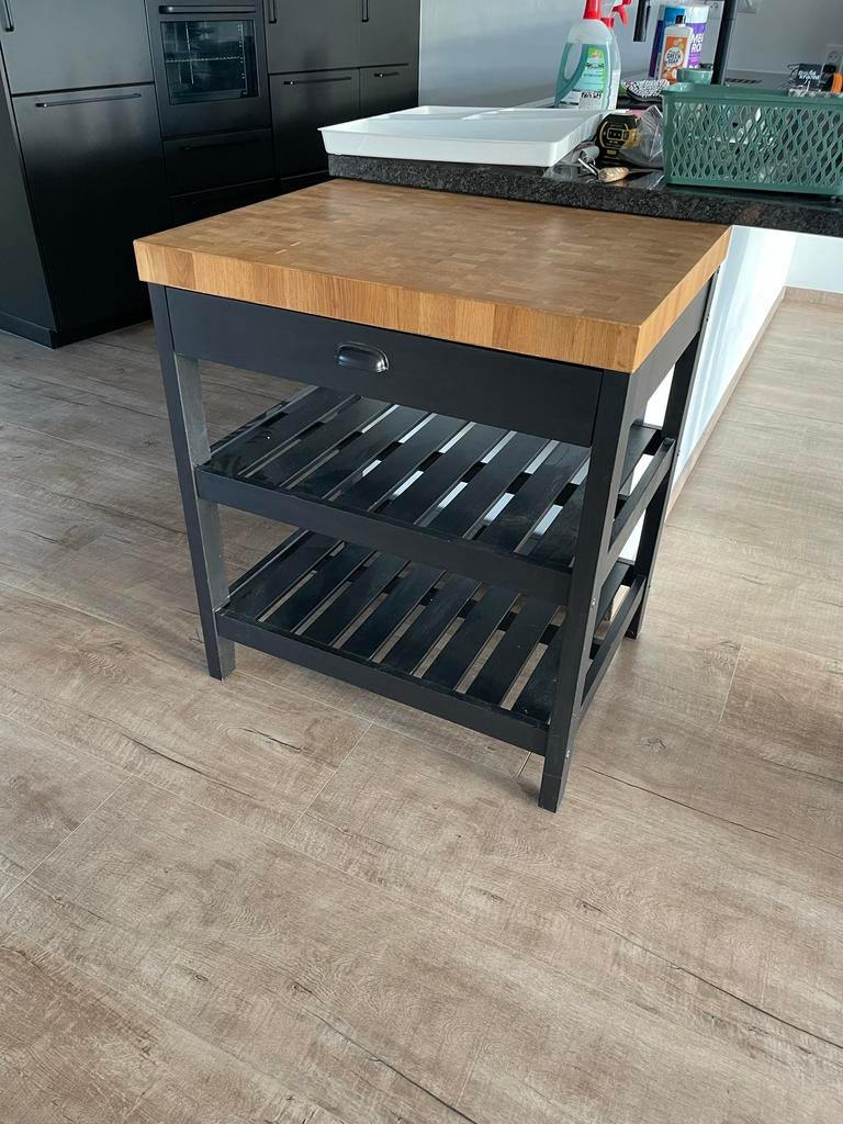 Ikea Vadholma keukeneiland, Ophalen, Gebruikt, Zwart, 50 tot 100 cm