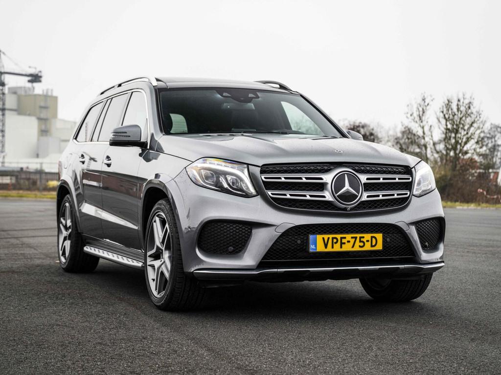 Mercedes GLS 350d 259PK AMG Grijs Kenteken Stoelkoeling Pano, Gebruikt, Zwart, 258 pk, Adaptive Cruise Control