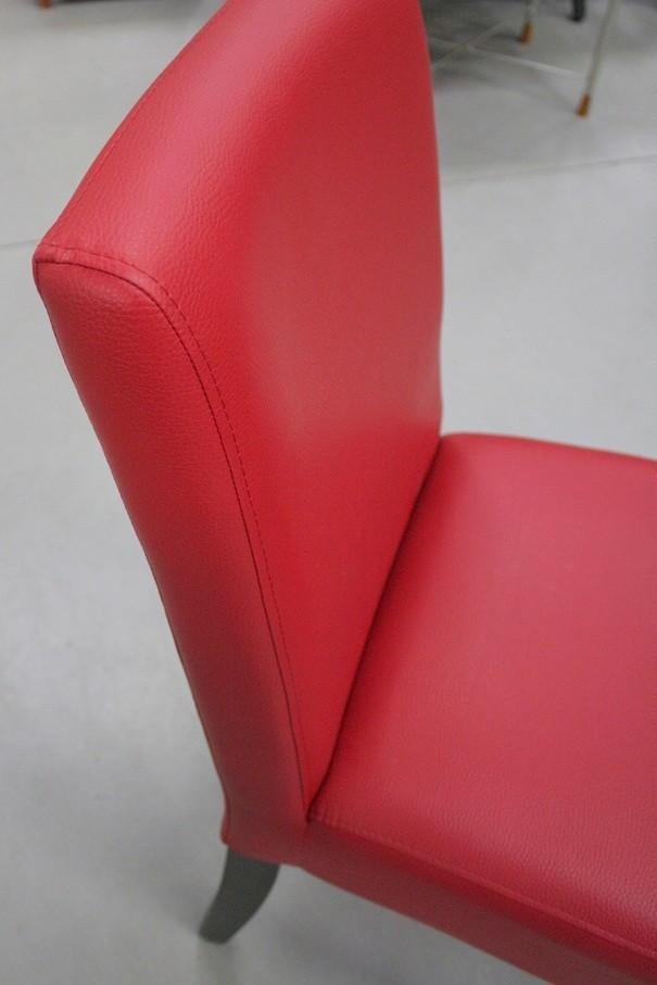 10 x leuke eetkamerstoel keukenstoel rood kunstleder, Ophalen, Leer, Zo goed als nieuw, Vijf, Zes of meer stoelen