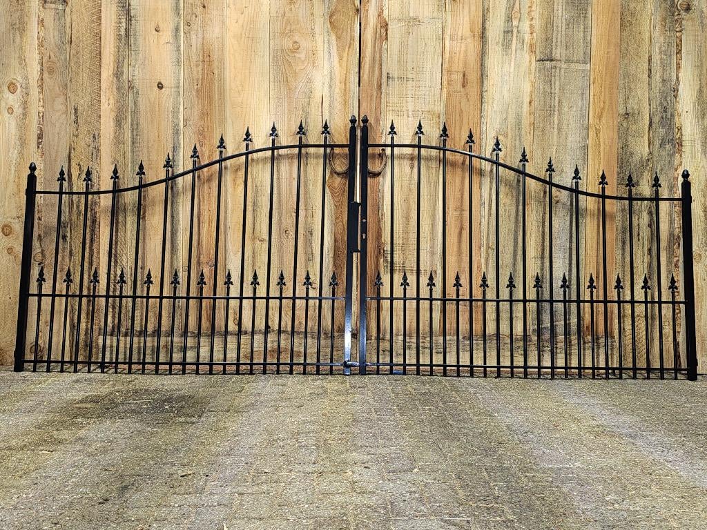 Handgemaakte inrijpoort model: Rome in afmeting 400x150cm, Met poort, Nieuw, Ophalen of Verzenden, Sierhekwerk