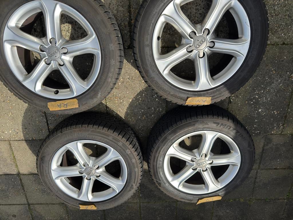 Audi A4 17 inch velgen met winterbanden, Ophalen, Gebruikt, Banden en Velgen, 17 inch