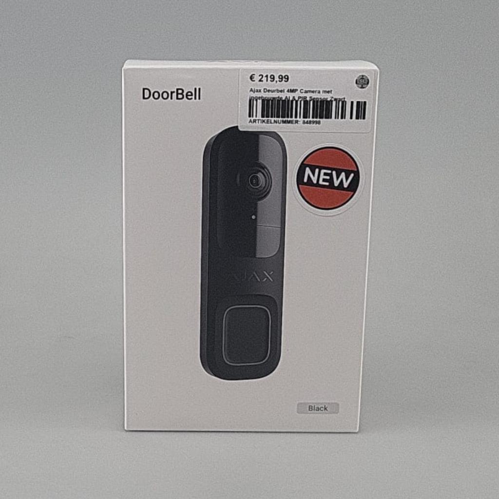 Ajax Deurbel 4MP Camera met ingebouwde AI & PIR Sensor Zwart, Flex Ltd., Nieuw, https://flex.com/contact-us, Nobelstraat 10, 5807 GA Oostrum LB, Limburg, Nederland