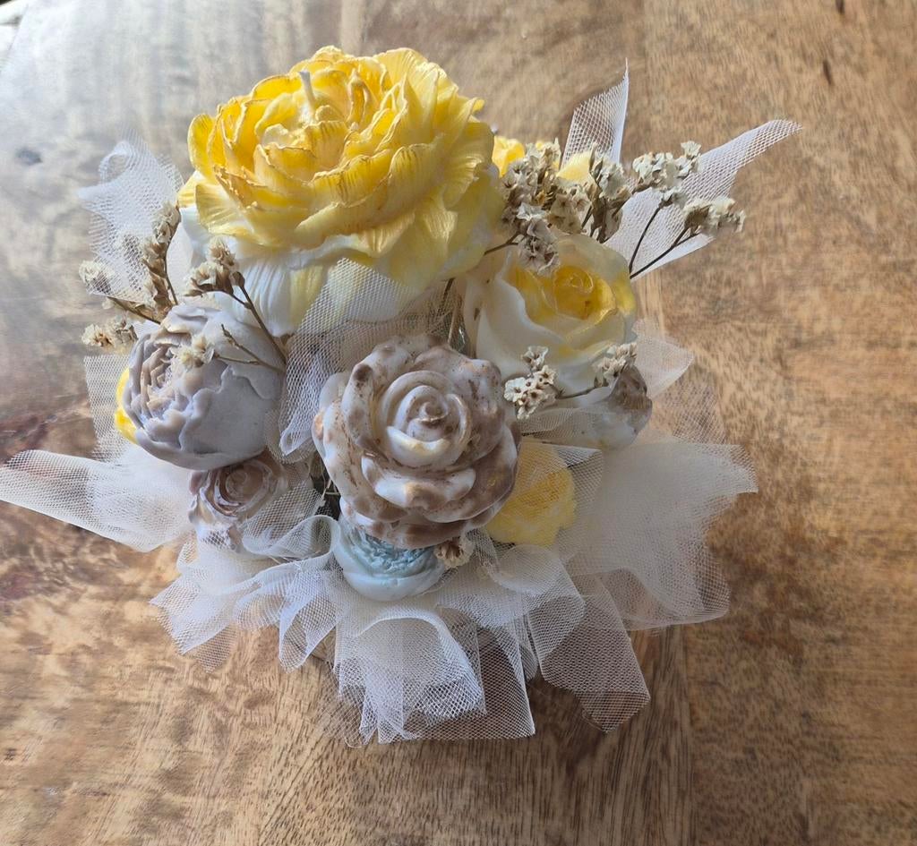 Soja wax kaarsen bloemen, Ophalen of Verzenden, Nieuw, Overige materialen, Minder dan 25 cm