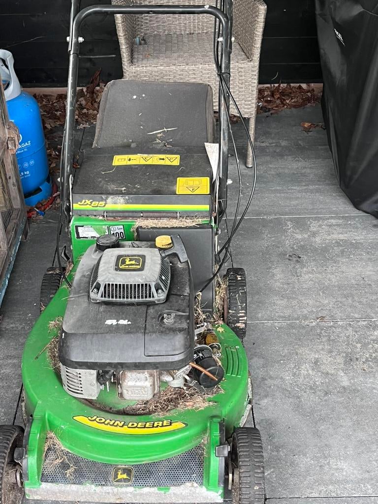John Deere grasmaaier, Tuin en Terras, Grasmaaiers, Gebruikt, Benzine-grasmaaier, Opvangzak, Ophalen