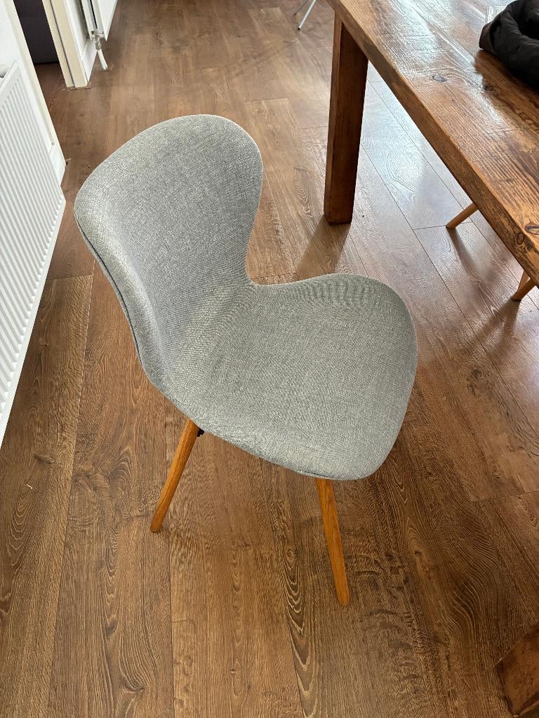 6 mooie eettafel stoelen te koop (tafel optioneel), Ophalen, Stof, Gebruikt, Wit