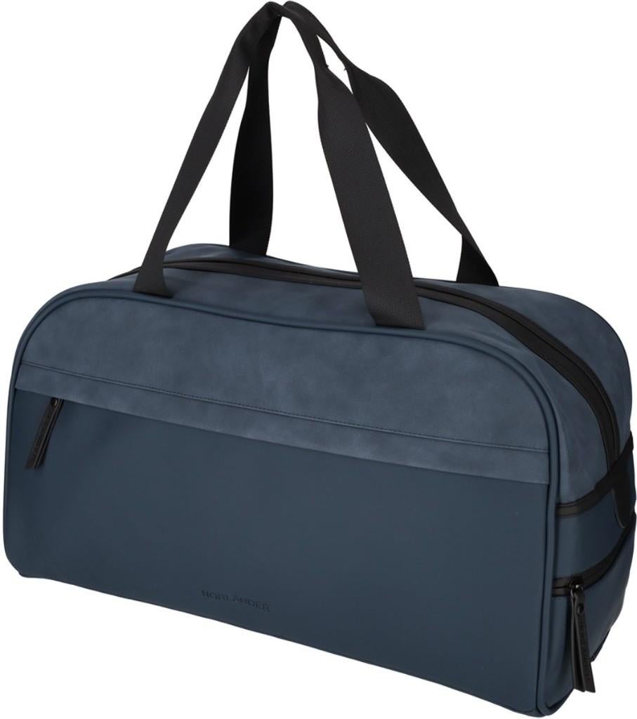 Reistas Napolitana blue PU retrobag A norlander collection, Ophalen, 40 tot 60 cm, 30 cm of meer, Blauw