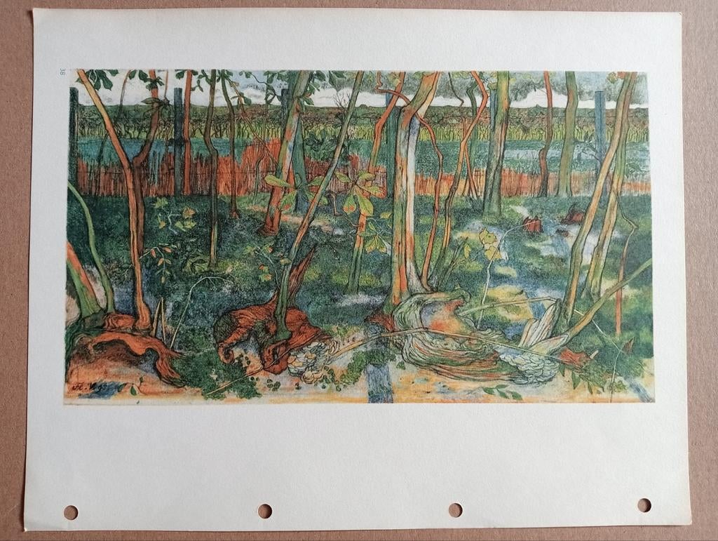 Floris Verster offset prent druk jaren 50-70, Ophalen of Verzenden