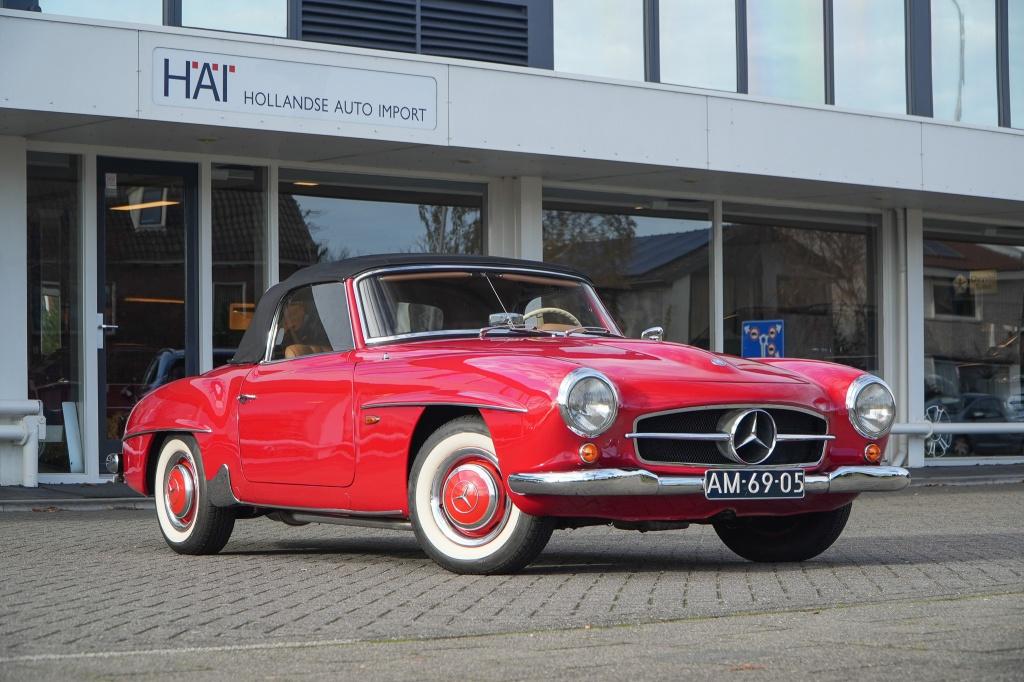 Mercedes-Benz 190 SL Roadster (bj 1961), 1897 cc, Zwart, Cabriolet, 122 pk